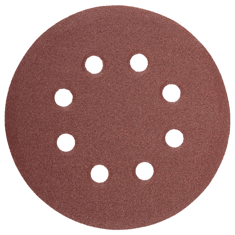 Круг шліфувальний самозачепний NovoAbrasive 115 мм, Р80, 8 отв., упак. 10шт.